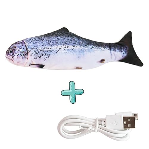 Gonetre Electric Fish Cat Toy Toy Elektrische Katzenspielzeug für Innenkatzen, Flopping Rotes Karpfenplüschfisch -Katzenminze -Spielzeug, USB Interactive Pet Toy für Chat Kätzchen (A) von Gonetre