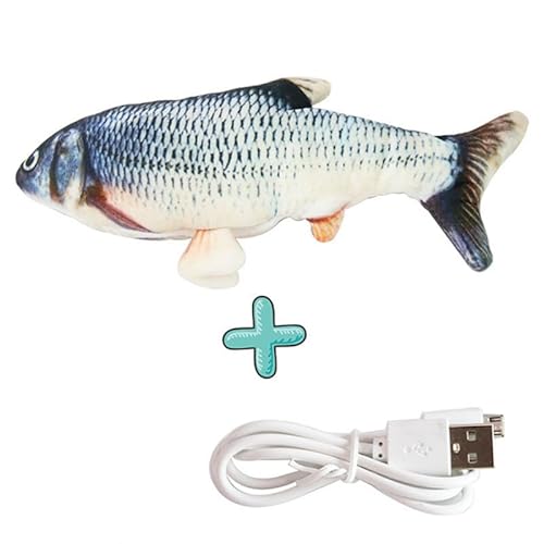 Gonetre Electric Fish Cat Toy Toy Elektrische Katzenspielzeug für Innenkatzen, Flopping Rotes Karpfenplüschfisch -Katzenminze -Spielzeug, USB Interactive Pet Toy für Chat Kätzchen (B) von Gonetre
