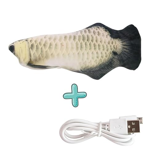 Gonetre Electric Fish Cat Toy Toy Elektrische Katzenspielzeug für Innenkatzen, Flopping Rotes Karpfenplüschfisch -Katzenminze -Spielzeug, USB Interactive Pet Toy für Chat Kätzchen (C) von Gonetre