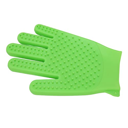 Gonetre Fellpflege-Handschuh für Haustiere, Silikon, doppelseitig, schnelles Aufschäumen, langlebig, Katzenhaarentfernungshandschuh für und kurzes Haar (Hellgrün) von Gonetre
