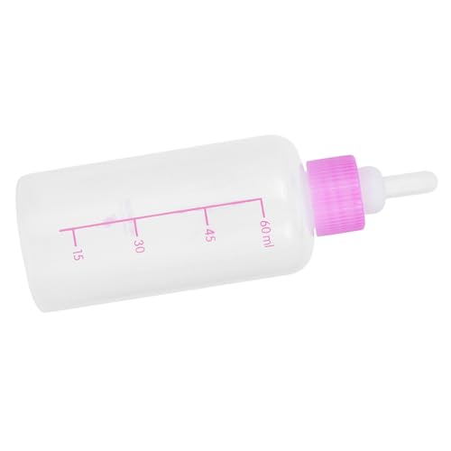 Gonetre Haustier-Pflegeset, Haustier-Haustier-Milchflasche, Welpen-Kätzchen, 6 Stück/Set, 60 Ml, Haustier-Welpen-Kätzchen, Kleiner Hund, Katze, Milch-Pflegeset, Rosa (Rosa) von Gonetre