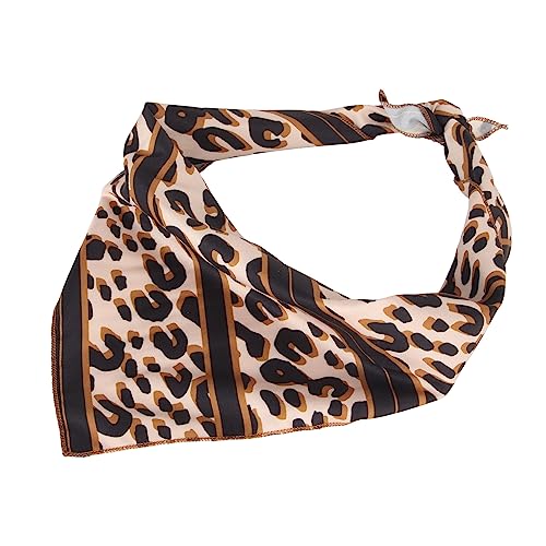 Gonetre Hunde-Bandanas mit Leopardenmuster, Strapazierfähige Baumwolle, Hunde-Lätzchen, Schal, Faltbar, Tragbar, Haustier-Bandanas für Party, Hochzeit, Reisen, L 25 X 18 X 1 cm, (S) von Gonetre