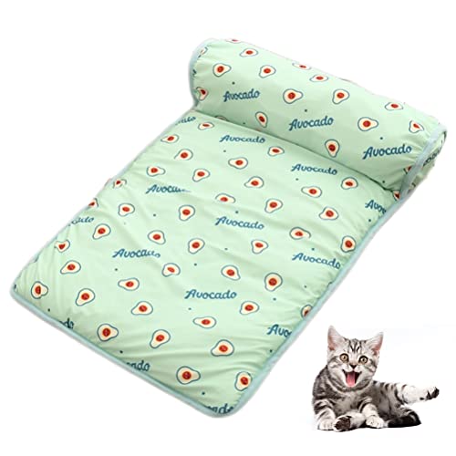 Gonetre Sommer-Hunde-Kühlmatte für Hunde und Katzen, 58,4 x 38,1 cm, selbstkühlende Unterlage, Haustier-Schlafmatte für Kiste, Bett, Innen- und Außenbereich, Boden, Autositze (Grün, Avocado) von Gonetre