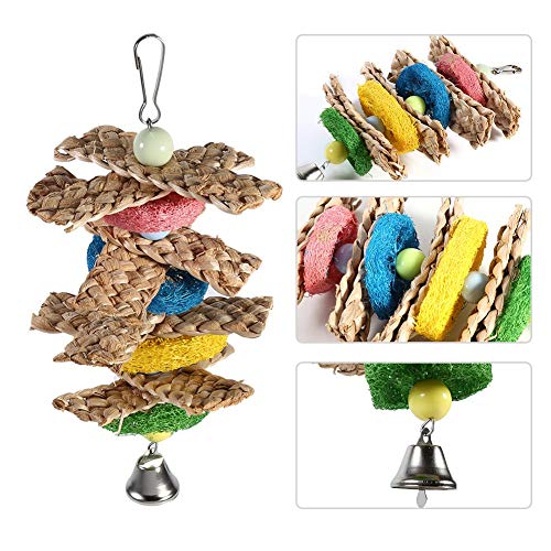 Gonetre Spielzeug Kauspielzeug Vögel Käfig Spielzeug Handtuch Kauen Pickspielzeug mit Glocke Papageien Vögel Haben Spaß Gonetre Spielzeug Kauspielzeug Vögel Käfig Spielzeug Handtuch Kauen Pickspielzeug mit Glocke Papageien Vögel Haben Spaß von Gonetre