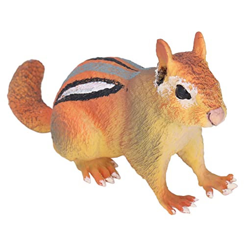 Gonetre Streifenhörnchen-Spielzeug, Süße Streifenhörnchen-Figur, Lebensechtes Aussehen, Lebendige Farben, Umweltfreundliche PVC-Streifenhörnchen-Skulptur, Streifenhörnchen-Statue für von Gonetre