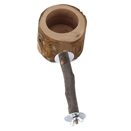 Gonetre Vögel Holzständer Futternapf Ständer Stick Futternapf für Vögel Holzständer Stick Futternapf Sicher Langlebig Holzständer Futternapf Kombination für Papageien von Gonetre