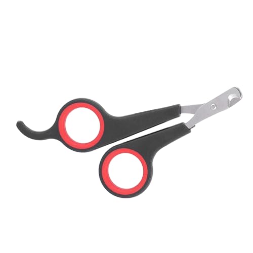 Gonetre Vogelkäfig-Reiniger, Vogel-Nagelknipser, Kleiner Vogel, 12 X 9 X 1, Haustier-Vogel, Kleintiere, Zubehör, Pflegewerkzeug, Nagelschere, Knipser, Schwarz und Rot von Gonetre