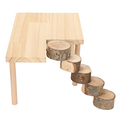 Hamster-Kletterplattform für Hamster, Kletterplattform, dekorativ, aus Holz, für kleine Haustiere, Spielplatz mit runder Leiter für Zuckergleiter von Gonetre