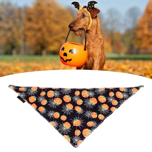 Hunde-Halloween-Bandana, Weich, Bequem, Verstellbar, Tragbar, Dreieckiges Haustier-Lätzchen, Schal für Party, Hochzeit, Reisen Hunde-Halloween-Bandana, Weich, Bequem, Verstellbar, Tragbar, Dreieckiges Haustier-Lätzchen, Schal für Party, Hochzeit, Reisen von Gonetre