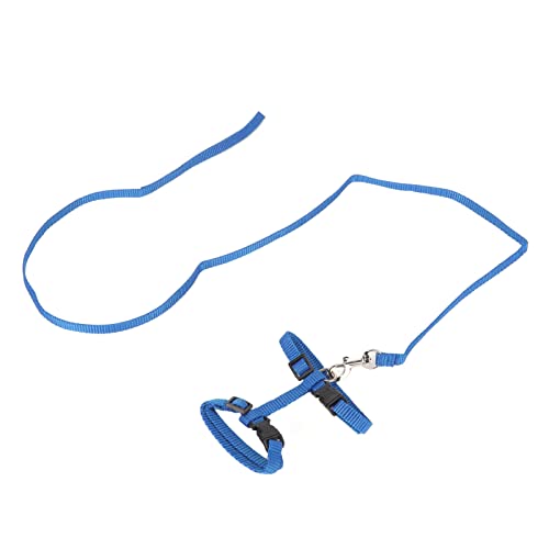 Katzengeschirr Set Katzengeschirr Leine Katzengeschirr Set ausbruchsicher leichtes Kätzchen Brustgeschirr mit Zugseil für Outdoor Walking Blau (Blau) von Gonetre