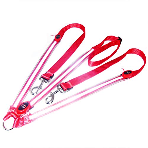 LED Horse Brustpolarkragen Hochvissibilität Tack Einstellbare Sicherheitsausrüstung für Reiten Nighttime Trail Road Polyester Gurtband LED Light Strips (Rot) von Gonetre