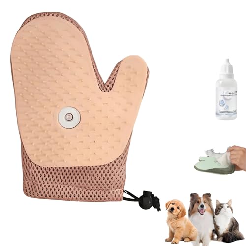 All-in-One-Pflegehandschuh für Haustiere, Haustier-Spray, Katzen-Handschuhe, Tierhaarentfernungshandschuh, Katzenbürstenhandschuh für Hunde und Katzen, Katzenpflege-Handschuhe zur statischen von Goniome
