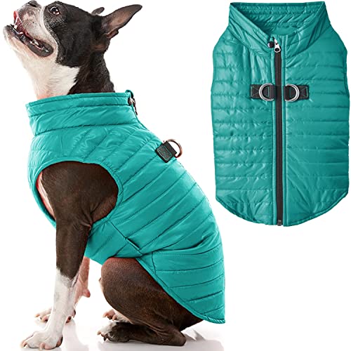 Gooby Puffer Weste Hundejacke – Türkis, Groß – Ultra Dünn Reißverschluss Windbreaker mit Dual D Ring Leine – Wasserabweisend Kleiner Hund Pullover Mantel – Hundekleidung für Kleine Hunde Junge oder Gooby Puffer Weste Hundejacke – Türkis, Groß – Ultra Dünn Reißverschluss Windbreaker mit Dual D Ring Leine – Wasserabweisend Kleiner Hund Pullover Mantel – Hundekleidung für Kleine Hunde Junge oder von GOOBY