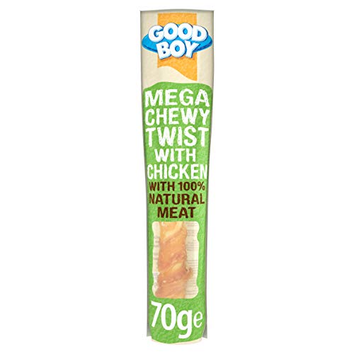 Good Boy - Mega Chewy Twist mit Huhn – Hundeleckerlis – Hergestellt aus 100% natürlichem Hühnerbrustfleisch – 70 g – reich an Protein-Hundeleckerbissen. von Good Boy
