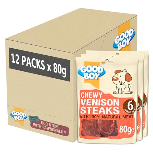 Good Boy Pawsley & Co Chewy Wild Steaks Hunde Snacks (12x80g) (12 x 80g) (kann variieren) von Good Boy