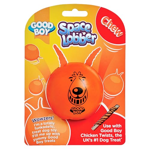 Good Boy Hundespielzeug Kauspielzeug Weltraumhummer – Leckerli-Spender Kauball – robuster und langlebiger Gummi – Bereicherung Hundespielzeug und langsamer Fütterung von Good Boy