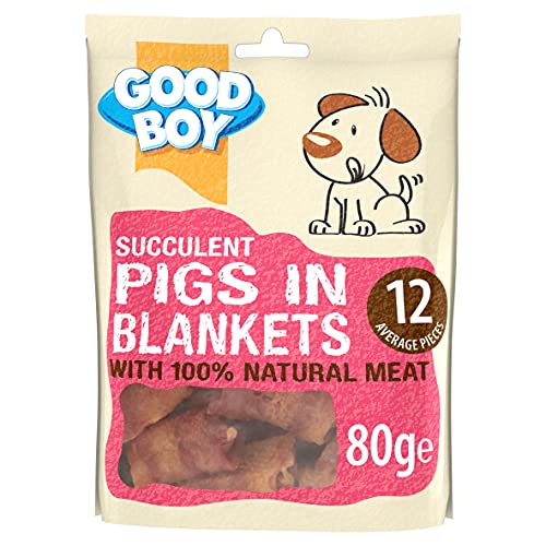 Good Boy - Sukkulenten Schweine in Decken – Hundeleckerlis – Hergestellt aus 100% natürlichem Fleisch – 80 Gramm – von Hunden das ganze Jahr über geliebt. Good Boy - Sukkulenten Schweine in Decken – Hundeleckerlis – Hergestellt aus 100% natürlichem Fleisch – 80 Gramm – von Hunden das ganze Jahr über geliebt. von Good Boy