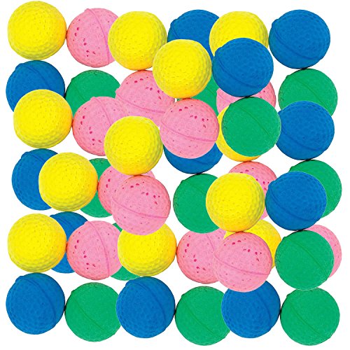 good Girl Schaumstoffbälle für Katzen Golfball Stil leicht Super Bouncy auch auf Teppich 4 cm/4,1 cm Durchmesser Ball Spielzeug für Erwachsene Katzen oder Kätzchen Mehrfarbig Blau/Grün/Gelb/Pink von Good Girl