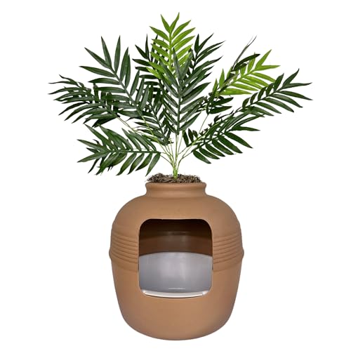 Good Pet Stuff, Original versteckte Katzentoilette & wiederverwendbarer Einsatz, rundes Katzenklo mit künstlichen Pflanzen, belüftetes Kohlenstoff-Geruchsfiltersystem, leicht zu reinigen, Mokkabraun Good Pet Stuff, Original versteckte Katzentoilette & wiederverwendbarer Einsatz, rundes Katzenklo mit künstlichen Pflanzen, belüftetes Kohlenstoff-Geruchsfiltersystem, leicht zu reinigen, Mokkabraun von Good Pet Stuff
