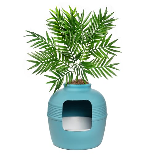 Good Pet Stuff, Original versteckte Katzentoilette & wiederverwendbarer Liner Essentials Kit, runder geschlossener Katzenklo mit künstlichen Pflanzen, Carbon-Geruchsfiltersystem, leicht zu reinigen, Good Pet Stuff, Original versteckte Katzentoilette & wiederverwendbarer Liner Essentials Kit, runder geschlossener Katzenklo mit künstlichen Pflanzen, Carbon-Geruchsfiltersystem, leicht zu reinigen, von Good Pet Stuff