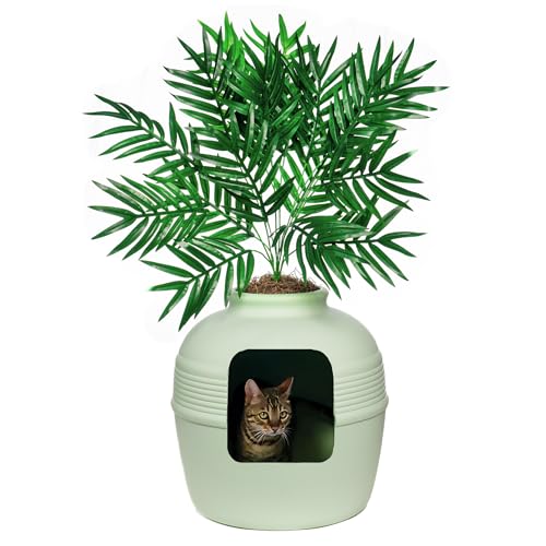Good Pet Stuff, The Original Hidden Litter Box Base Kit, Round Enclosed Cat Litter Box Planter with Artificial Plants, Vented Carbon Odor Filter System, Florist Moss, Easy to Clean, Seegras Green Good Pet Stuff, The Original Hidden Litter Box Base Kit, Round Enclosed Cat Litter Box Planter with Artificial Plants, Vented Carbon Odor Filter System, Florist Moss, Easy to Clean, Seegras Green von Good Pet Stuff