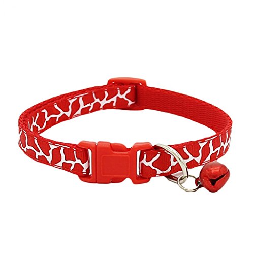 Good01 Halsband, verstellbar, niedliches Cartoon-Design, für Hunde und Katzen, Rot von Good01