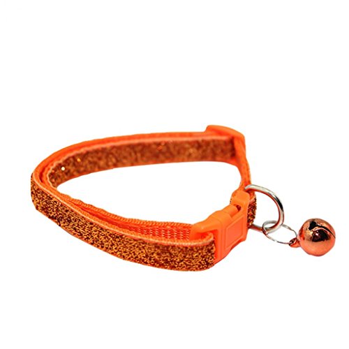Good01 glänzend Pailletten Pet Halsband Hund Katze Quick Release Schnalle Halskette mit Bell Anhänger von Good01