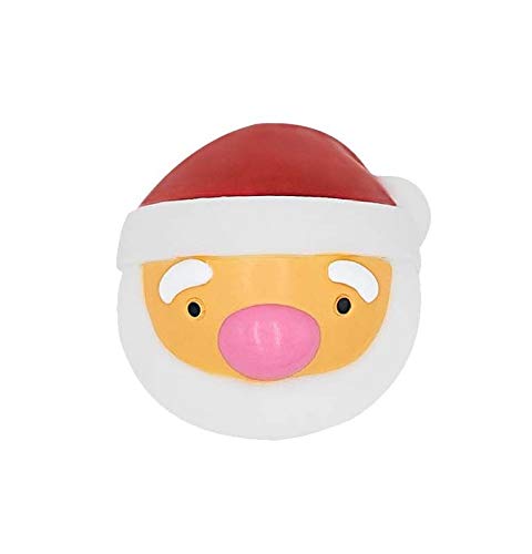 GoodBoy Hundespielzeug mit Quietschelement, Weihnachtsmann-Faceball, 8 cm von GoodBoy