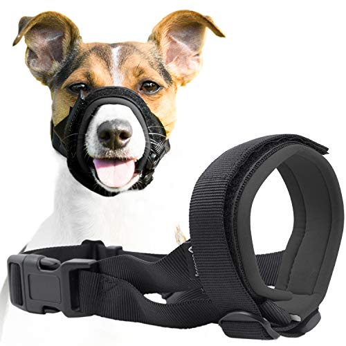 GoodBoy Maulkorb für Hunde – Verhindert sicher Bisse und ungewolltes Kauen – Neuer sicherer bequemer Sitz – Weiche Neopren Polsterung – Kein Wundscheuern mehr (XL, Grau) von GoodBoy