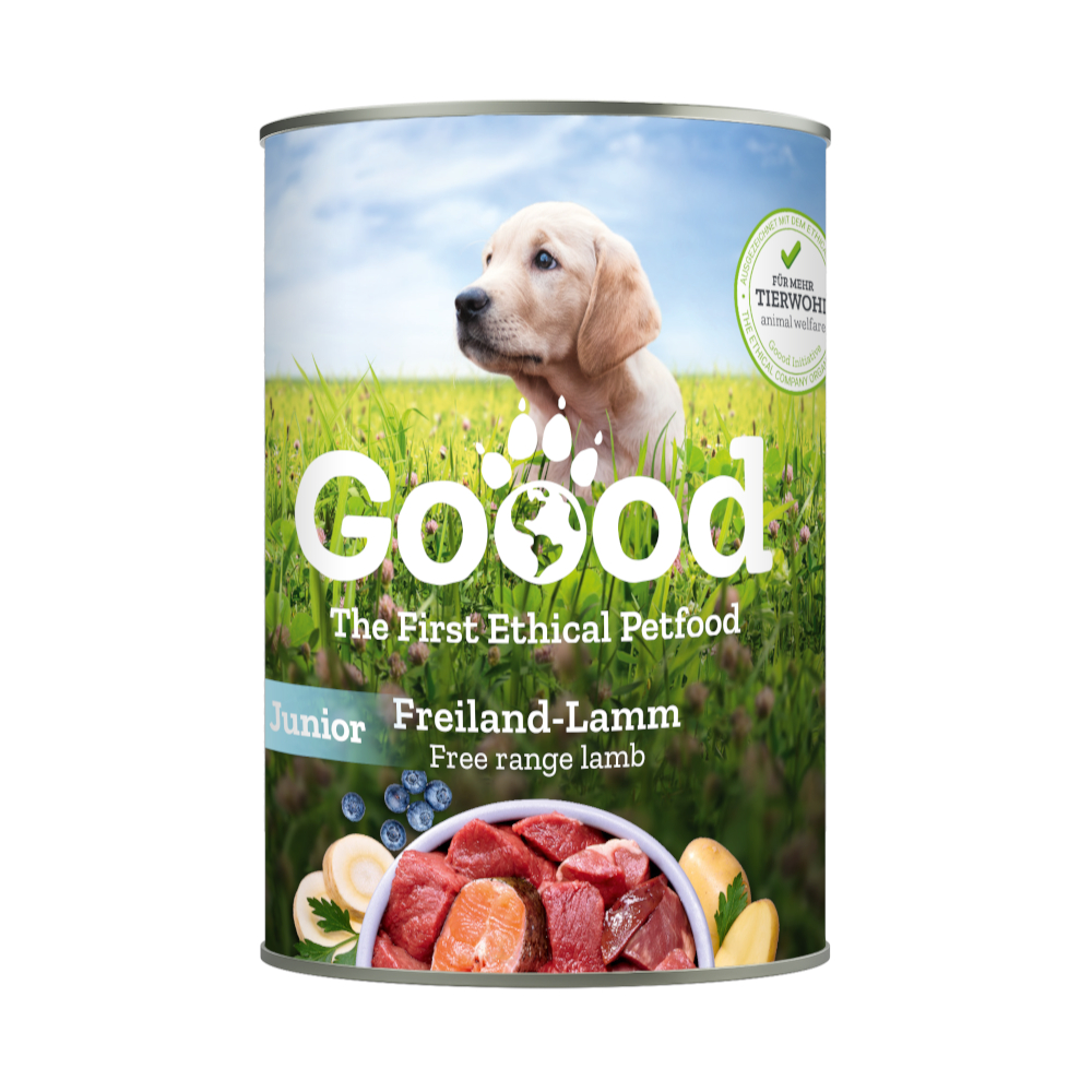 Goood Junior Dog 6 x 400 g - Freiland-Lamm Goood Junior Dog 6 x 400 g - Freiland-Lamm von Goood