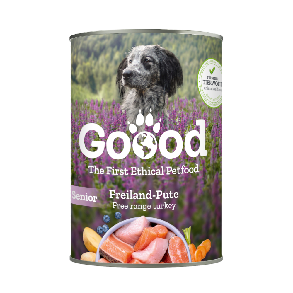 Goood Senior Dog 6 x 400 g - Freiland-Pute Goood Senior Dog 6 x 400 g - Freiland-Pute von Goood
