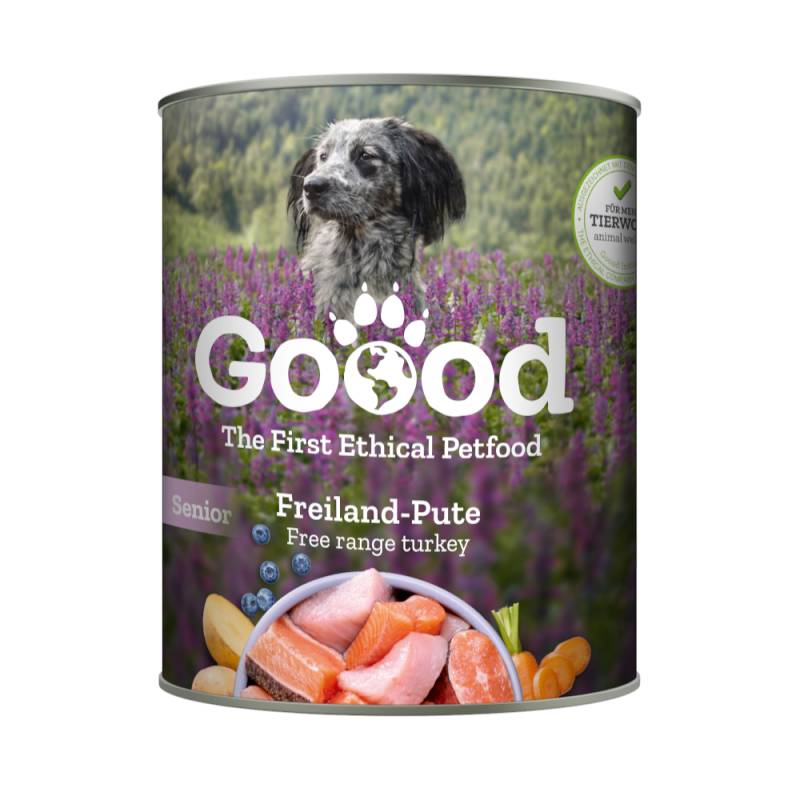 Goood Senior Dog 6 x 800 g - Freiland-Pute von Goood