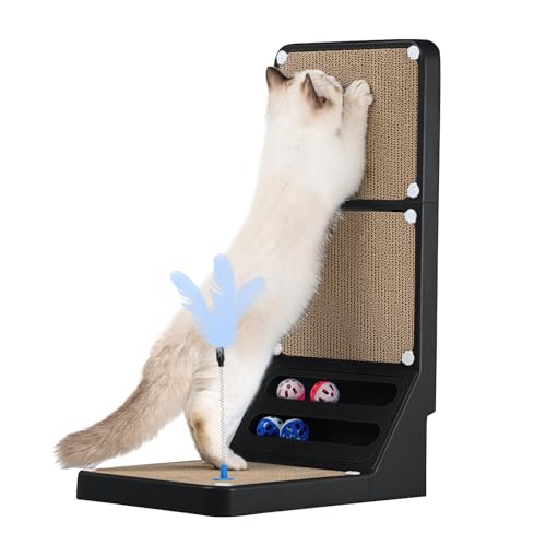 Goosheep Katzenkratzbrett Kätzchen Kratzball Wandkratzer für Indoor Katzen L-förmige Katzenkratzer Katzen mit Kratzpads Schwarz Goosheep Katzenkratzbrett Kätzchen Kratzball Wandkratzer für Indoor Katzen L-förmige Katzenkratzer Katzen mit Kratzpads Schwarz von Goosheep