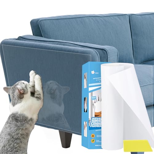 Goosheep Tür-Kratzschutz für die Tür, Hund, Kratzschutz, Türschutz, Couch-Schutz vor Katzenkrallen, transparent (20 x 100 cm) von Goosheep