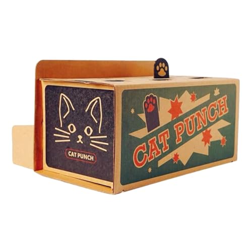 Goowafur Cat Whack Mole Spiel,Cat Whack Tierspiel,Mäuse fangen Spiel | Katzen-Anreicherungsspielzeug und Puzzle-Spielzeug, sichere lustige Box, Pfotenkratzer, langlebiges, interaktives von Goowafur