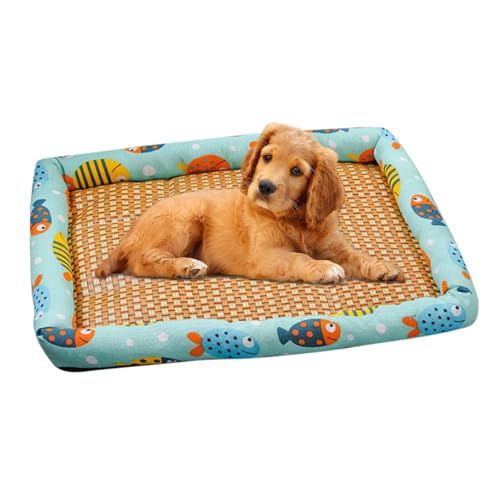 Goowafur Haustier-EIS-Pad-Matte, EIS-Rattan-Kühlbett für Katzen und Hunde, Haustier-Kühl-Eismatte, für Kisten-Zwinger-Bett-Sofa, Schlafmatte für Hunde und Katzen, Heimtierbedarf Goowafur Haustier-EIS-Pad-Matte, EIS-Rattan-Kühlbett für Katzen und Hunde, Haustier-Kühl-Eismatte, für Kisten-Zwinger-Bett-Sofa, Schlafmatte für Hunde und Katzen, Heimtierbedarf von Goowafur