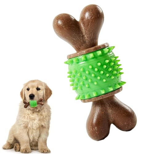 Goowafur Hundeknochen-Kauspielzeug,Bissfestes Futterspielzeug aus Hundefell - Haustier-Hundeknochenspielzeug mit Oberflächen-Bump-Design, Futterspielzeug aus Hundefell für kleine, mittelgroße und von Goowafur