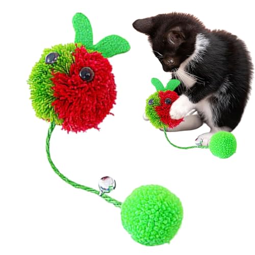 Goowafur Katzenballspielzeug,Katzentraining-Spielbälle für Kätzchen | Tragbare Katzen-Fuzzy-Bälle, Katzen-Trainingsspielbälle für kleine Haustiere, Katzen und Hunde zum Training und Spielen von Goowafur