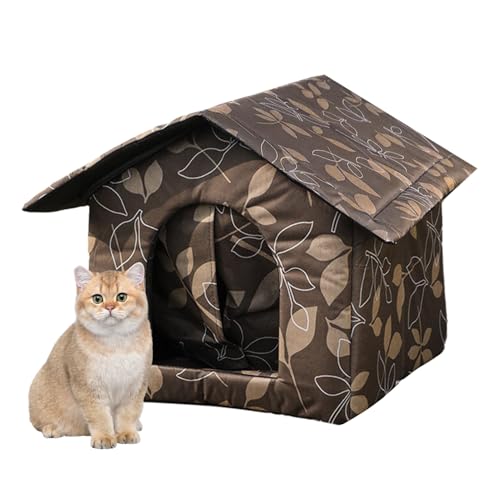 Goowafur Katzenschutz im Freien - Wasserbeständiges, langlebiges Katzenhaus für den Außenbereich | Katzenbett für streunende Katzen, Winter-Katzenhaus für Katzen im Freien oder Innenbereich Goowafur Katzenschutz im Freien - Wasserbeständiges, langlebiges Katzenhaus für den Außenbereich | Katzenbett für streunende Katzen, Winter-Katzenhaus für Katzen im Freien oder Innenbereich von Goowafur