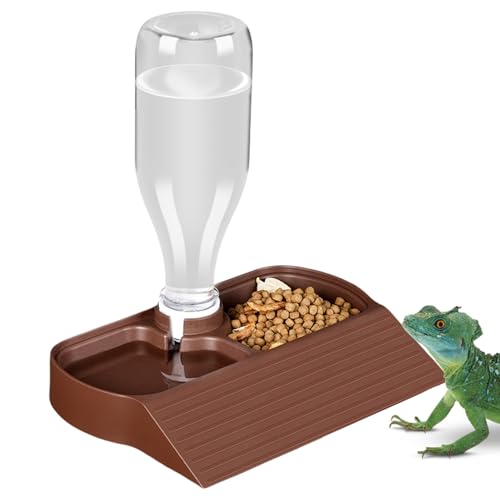 Goowafur Reptilien Wasserschale, Automatische Tränke Und Futternapf, Automatische Futter- Und Wasserspender Zubehör Für Terrarium Goowafur Reptilien Wasserschale, Automatische Tränke Und Futternapf, Automatische Futter- Und Wasserspender Zubehör Für Terrarium von Goowafur