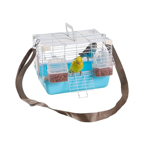 Goowafur Vogelkäfig | Leichtgewicht Papageientransportbox,Mit Tragegriff & Robustes Kleintierzubehör Für Nymphensittiche, Pfirsichköpfchen Und Perlaustriche von Goowafur