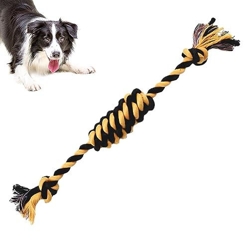 Hundeseil | Seilspielzeug für kleine Hunde und aggressive Kauer,Unzerstörbares Seil aus natürlicher Baumwolle, robustes Seil-Kauspielzeug für Tauziehen und Hundezugseil für mittlere und große Goowafur von Goowafur