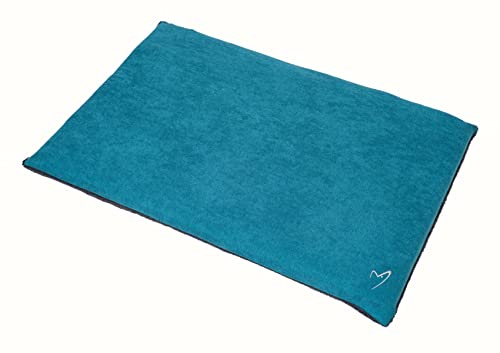 Gor Pets Camden Bequeme Matte, groß, 76 x 122 x 5 cm, Blaugrün, Abnehmbarer Bezug, maschinenwaschbar, ideal für Kisten und zum Entspannen von Gor Pets