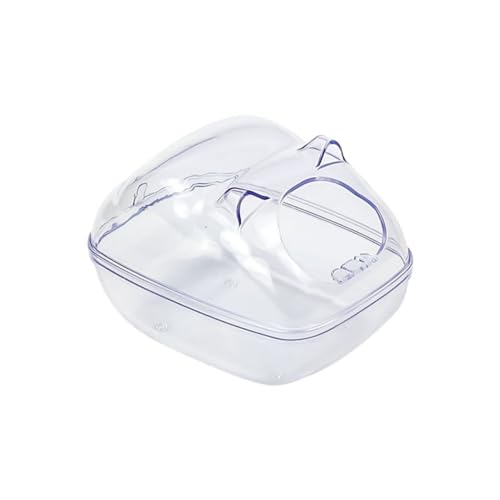 Hamster-Bade- und WC-Doppelhaus, transparenter Sandbadbehälter, Spritzschutz, leicht zu reinigen, Kleintiertoilette (L) von Gorger