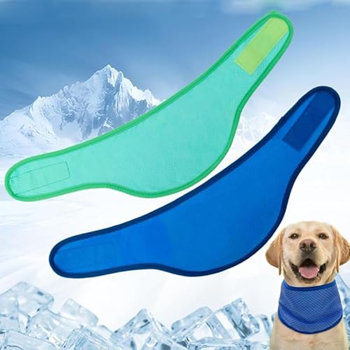 Hunde-Eis-Halstuch, kühlendes Haustier-Halstuch, kühlend, atmungsaktiv, Wärmeableitung, Dreieckstücher, kühlende Halsbänder für Hunde und Katzen, beruhigendes heißes Wetter, Sommer (grün, Größe M (30 Hunde-Eis-Halstuch, kühlendes Haustier-Halstuch, kühlend, atmungsaktiv, Wärmeableitung, Dreieckstücher, kühlende Halsbänder für Hunde und Katzen, beruhigendes heißes Wetter, Sommer (grün, Größe M (30 von Gorwagely