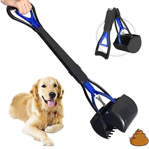 Hundekotschaufel mit langem Griff für große kleine Hunde, langer Griff, Hundekotschaufel mit Kotbeuteln, tragbares Hundekot-Aufhebwerkzeug, zusammenklappbare Kotschaufel Hundekotschaufel mit langem Griff für große kleine Hunde, langer Griff, Hundekotschaufel mit Kotbeuteln, tragbares Hundekot-Aufhebwerkzeug, zusammenklappbare Kotschaufel von Gorwagely