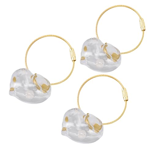 Goshyda 3pcs Katzenfell Aufbewahrung Flasche Katzenhaarschlüsselkette, Transparente Katzenkollektor -Box -Anhänger, Haustierhaarbehälter für Haustierliebhaber (Typ 3) von Goshyda