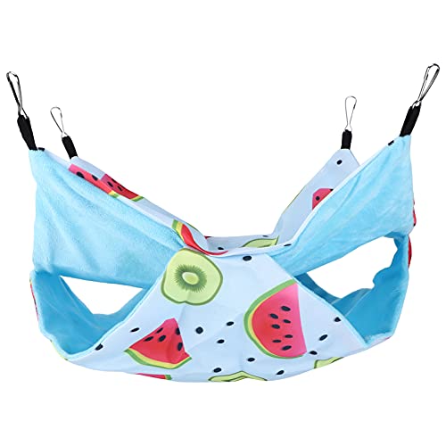Haustier-Hamster-Hängematte, Stark und Robust, Geeignet für Hamster, Meerschweinchen, Chinchillas, Frettchen (L 57-58cm Wassermelonen-Kiwi) von Goshyda