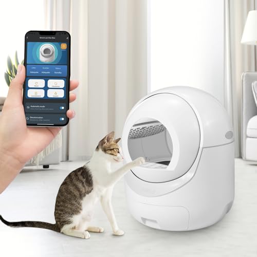 Gotagee Selbstreinigende Katzentoilette,Katzenklo Selbstreinigend,Geruchsbeseitigerin/Sensoren/APP-Steuerung Selbstreiniges Katzenklo, Automatische Elektrisches Katzenklo,Extra Groß für Mehrere Katzen Gotagee Selbstreinigende Katzentoilette,Katzenklo Selbstreinigend,Geruchsbeseitigerin/Sensoren/APP-Steuerung Selbstreiniges Katzenklo, Automatische Elektrisches Katzenklo,Extra Groß für Mehrere Katzen von Gotagee