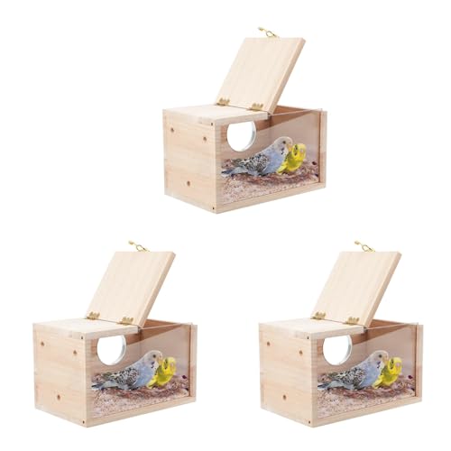 Goufride 3X Nistkasten für Sittiche, Transparentes Vogelhaus für Käfig, Brutkasten Aus für Papageien, Sittiche, Nymphensittiche, Turteltauben Goufride 3X Nistkasten für Sittiche, Transparentes Vogelhaus für Käfig, Brutkasten Aus für Papageien, Sittiche, Nymphensittiche, Turteltauben von Goufride